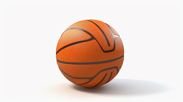 Realistischer 4K-Basketball auf Weiß