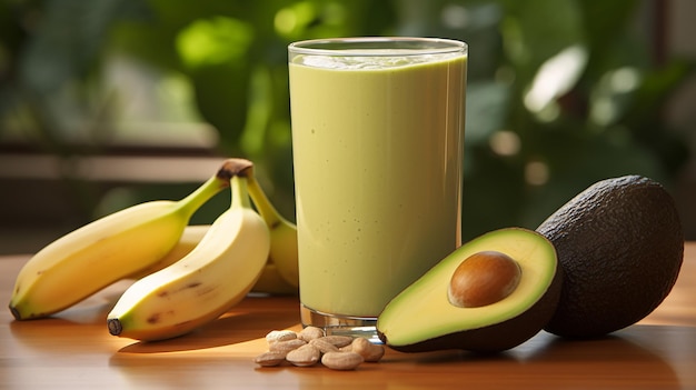 Realistischer Avocado-Bananen-Smoothie