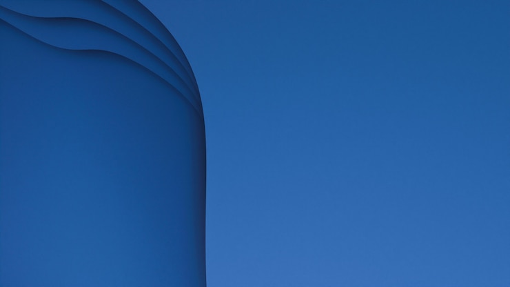 Foto realistischer blauer papierschnitthintergrund