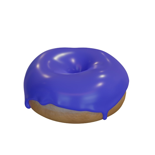 Realistischer Donut mit farbigem Zuckerguss