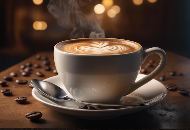 Realistischer Hintergrund für Kaffeegetränke