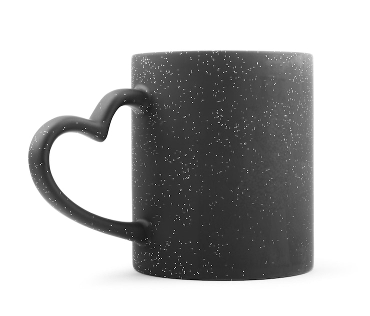 Foto realistischer klassischer weißer becher auf weiß