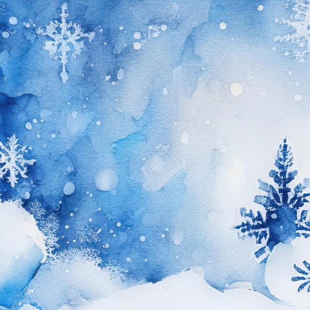Realistischer schneebedeckter Hintergrund Braunfarbige Gegenstände über Weihnachten Blau Rot Weiß Silber Gold Violett