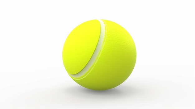 Foto realistischer tennisball auf weißem hintergrund in 4k