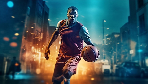 Realistisches Basketball-Gameplay-Fotoshoot