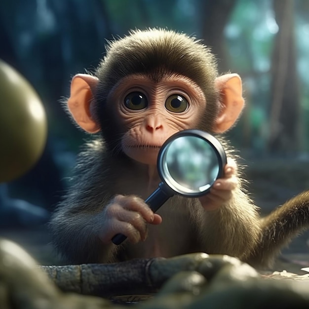 Realistisches Bild eines Affenbabys