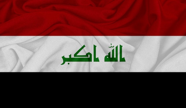 Realistisches Foto der Irak-Flagge