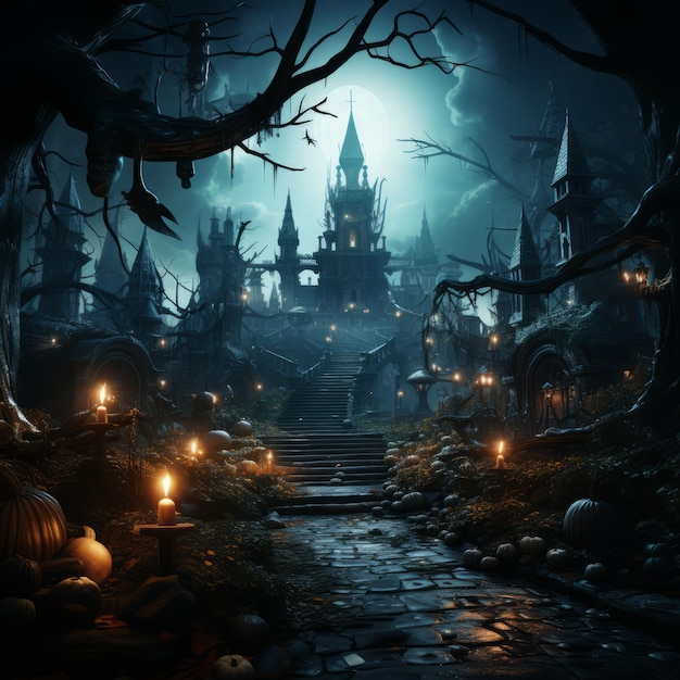 Realistisches Halloween-Kunstdesign