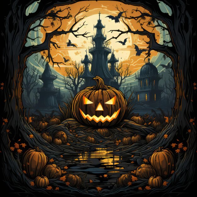 Realistisches Halloween-Kunstdesign