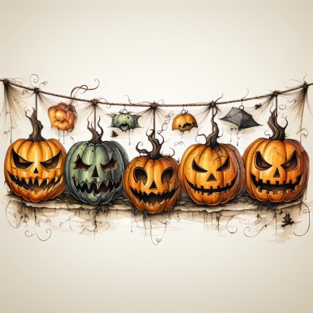 Realistisches Halloween-Kunstdesign