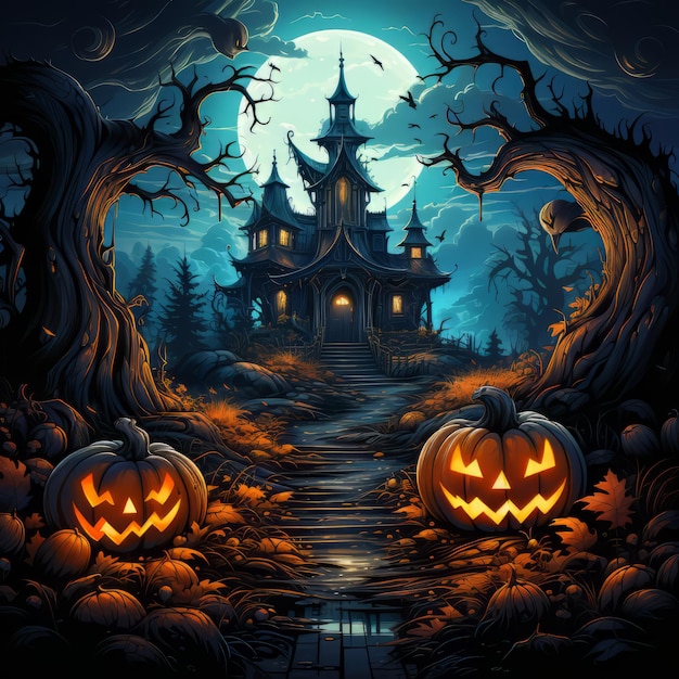Realistisches Halloween-Kunstdesign