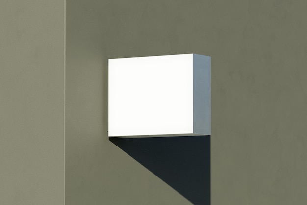 Realistisches Ladenschild Lightbox Design Mockup Schild für den sonnigen Tag für die Logo-Präsentation