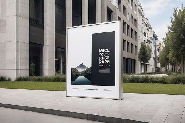 Realistisches Outdoor-Poster-Mockup mit leerem Weißraum zur Präsentation Ihres Designs