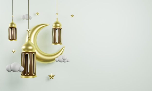 Realistisches podium für ramadan-themahintergrunddesign