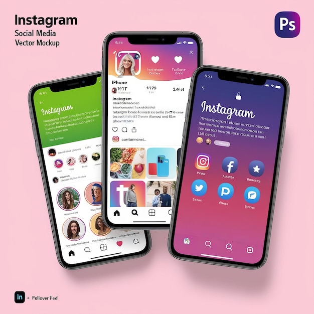 Realistisches Vektor-Mobile-App-Design auf weißem Hintergrund