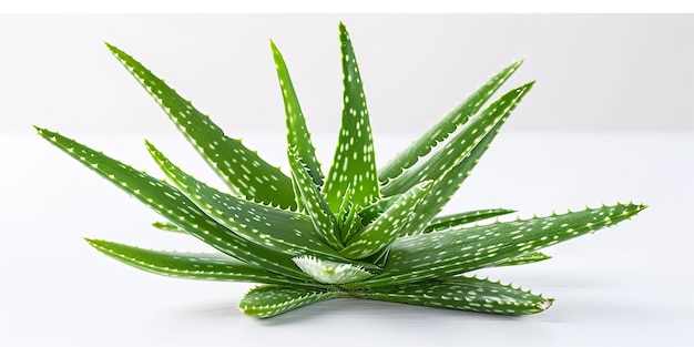 Rebanada de aloe vera aislada sobre un fondo blanco