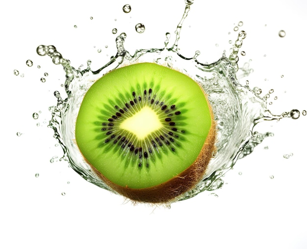 Rebanada de kiwi aislada