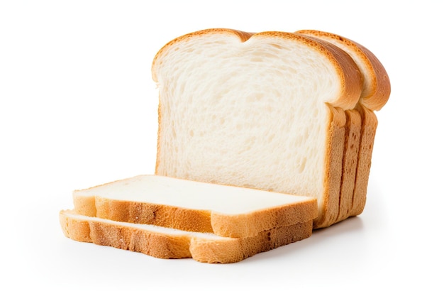 Rebanada de pan blanco aislado