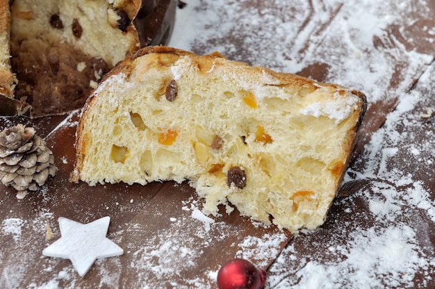 Rebanada de panettone