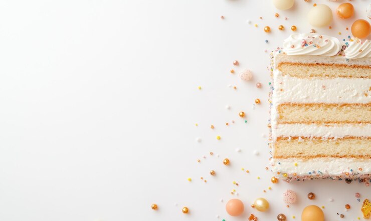 Una rebanada de pastel con arándanos y frambuesas en la parte superior