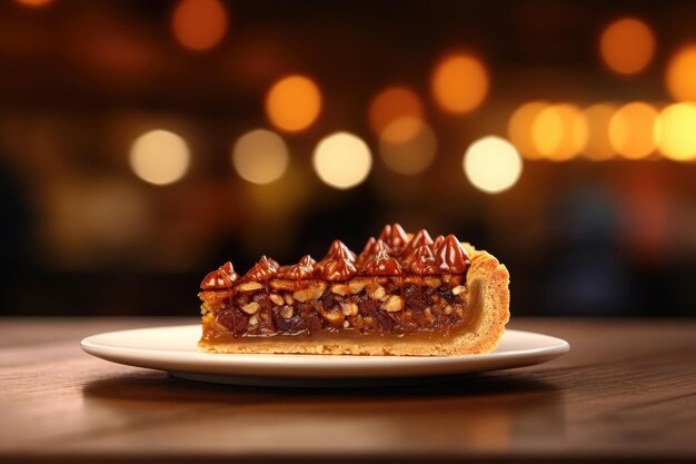 Una rebanada de pastel de nueces