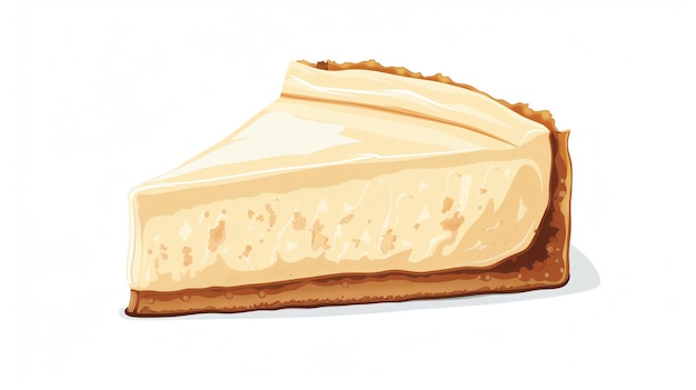 Foto una rebanada de pastel de queso con una corteza de galletas graham el pastel de cheese está cubierto con un glaseado blanco cremoso