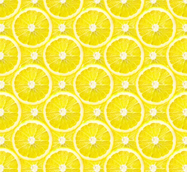 Rebanada de patrón de fondo de fruta de limón