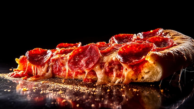 una rebanada de pizza de pepperoni