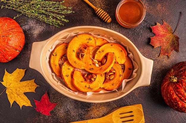 Rebanadas de calabaza al horno con especias