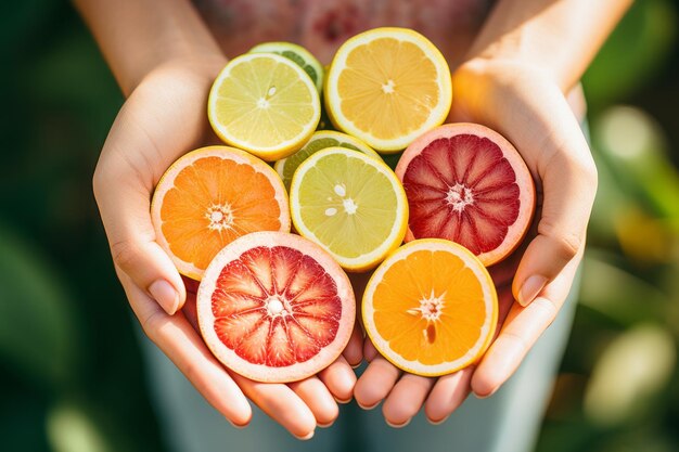 Foto las rebanadas de cítricos capturan la belleza picante ar 32