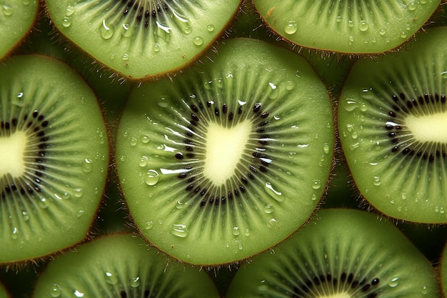 Foto las rebanadas de kiwi verdes con detalles fascinantes ar 32 c 25