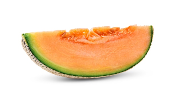 Rebanadas de melón cantalupo aislados