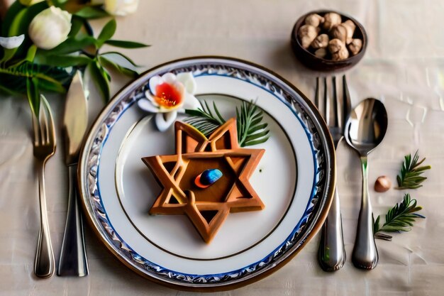 Rebanadas de pastel servidas en platos en un mantel de lino con té con limón atmósfera acogedora