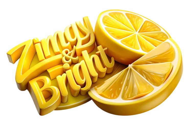 Foto rebanadas planas de limón abstractas que forman una brisa refrescante con el concepto de texto zingy bright como a zesty v