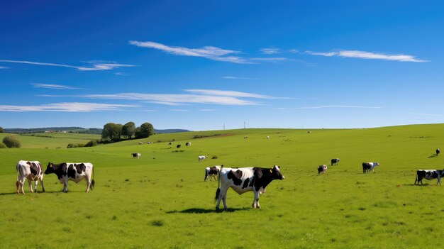 El rebaño de vacas de pastoreo