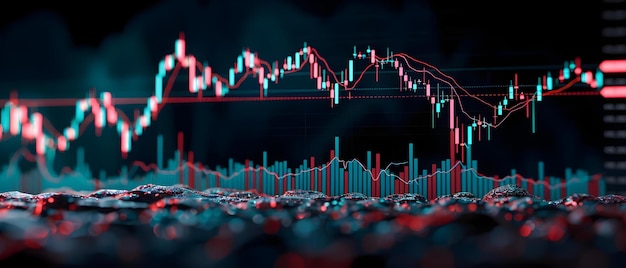 Rebound de mercado Uma sinfonia visual em gráficos Conceito Análise financeira Tendências do mercado de ações Visualização de dados Desempenho de mercado Recuperação econômica