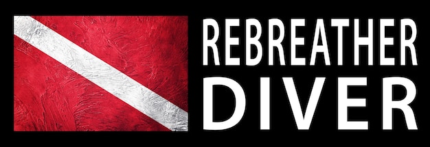 Rebreather Diver Diver Down Flag Bandeira de mergulho