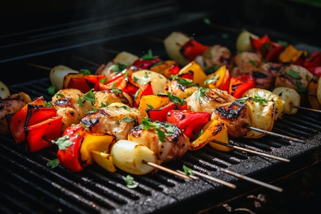 Receita de cozinha de alimentos de frutos do mar grelhados