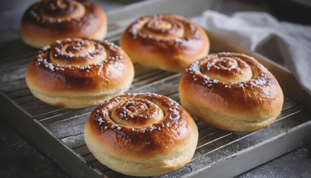 Receita de fotografia de comida de bolinhos dinamarqueses caseiros