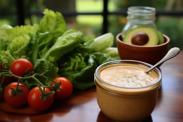 Foto receita de molho para salada com molho chipotle ranch