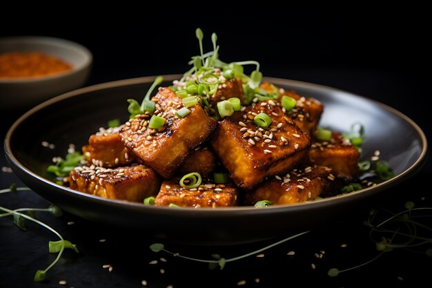 Receita vegana de tofu crocante assado