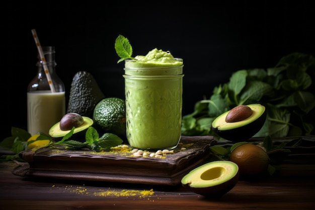 Receitas de lanches saudáveis com smoothie cremoso de abacate