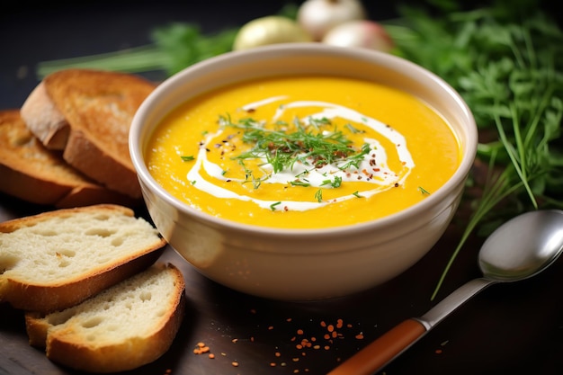 Receta de almuerzo saludable de sopa de calabaza