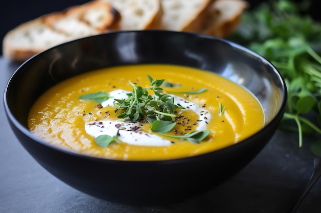 Receta de almuerzo saludable de sopa de calabaza