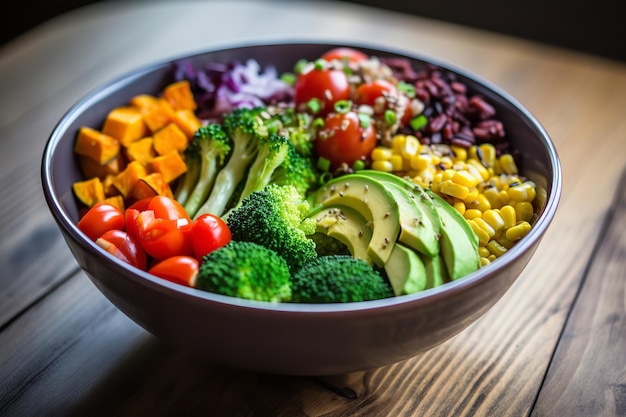 Receta de almuerzo saludable Veggie Power Bowl