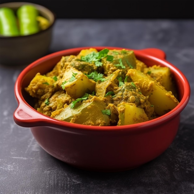 La receta de Aloo Potol o Dalna es un Sabzi tradicional