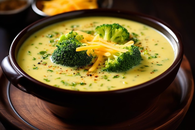 Receta de cena de sopa de brócoli y queso cheddar