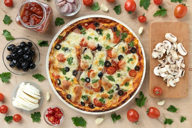 Foto receta para hacer una deliciosa pizza italiana