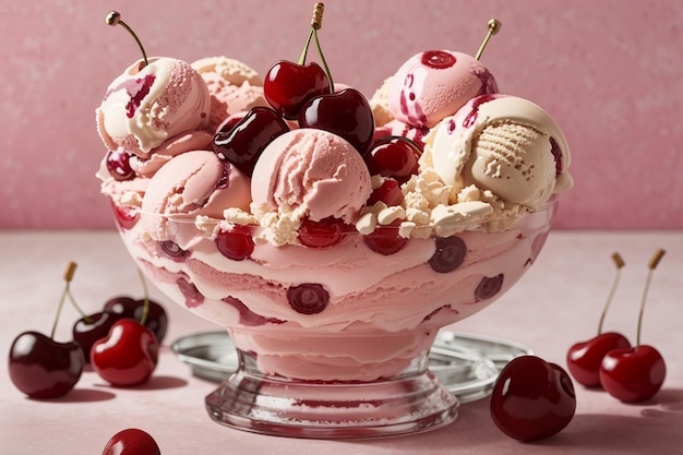 Receta de helado Jubileo de cerezas