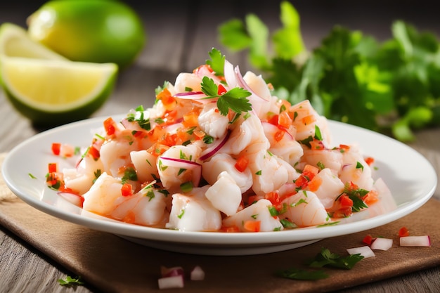 Foto receta mexicana de ceviche